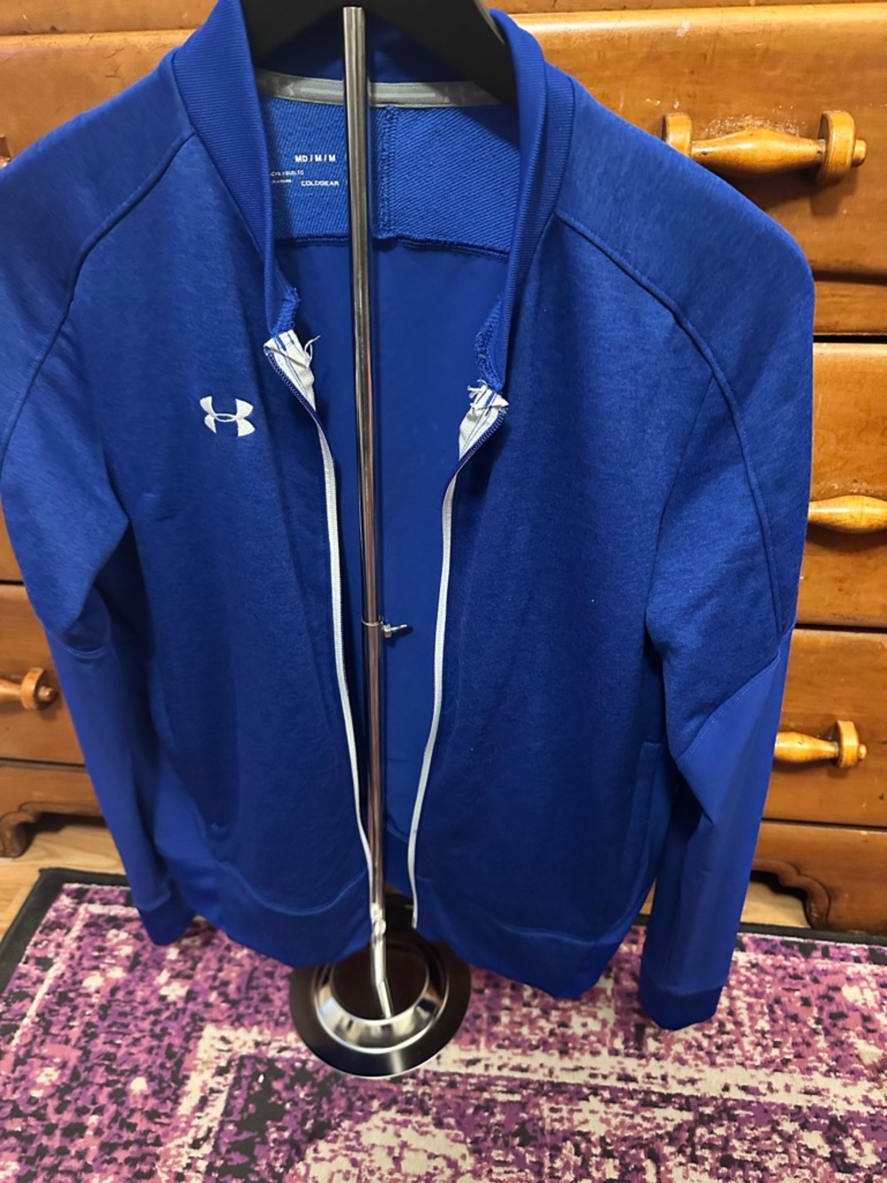 Under Armour Blue ColdGear Lightweight Pullover